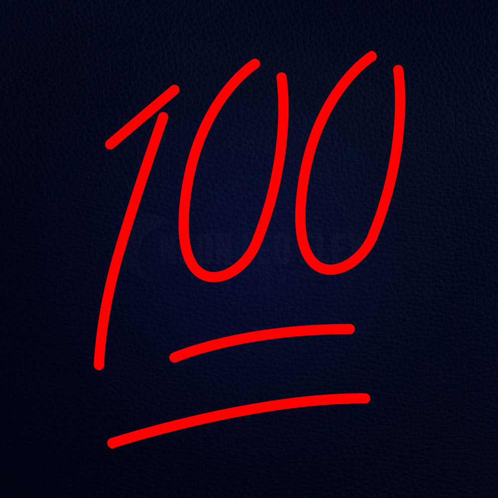 100 Emoji 14" x 17" LED Neon Sign