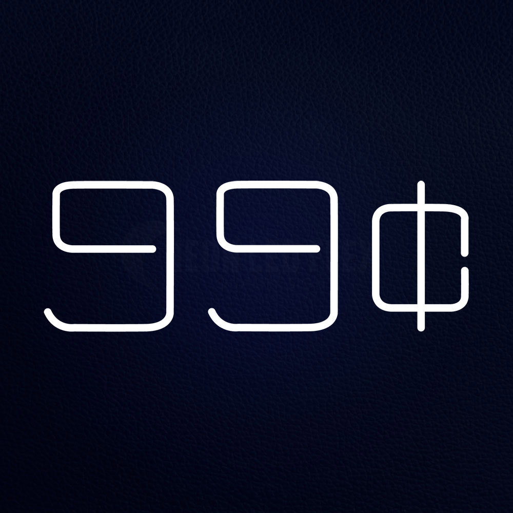 99 Cents 10" x 24" LED Neon Sign