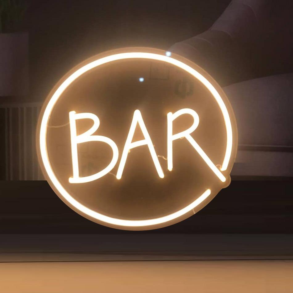 Bar 16" x 15" LED Neon Sign