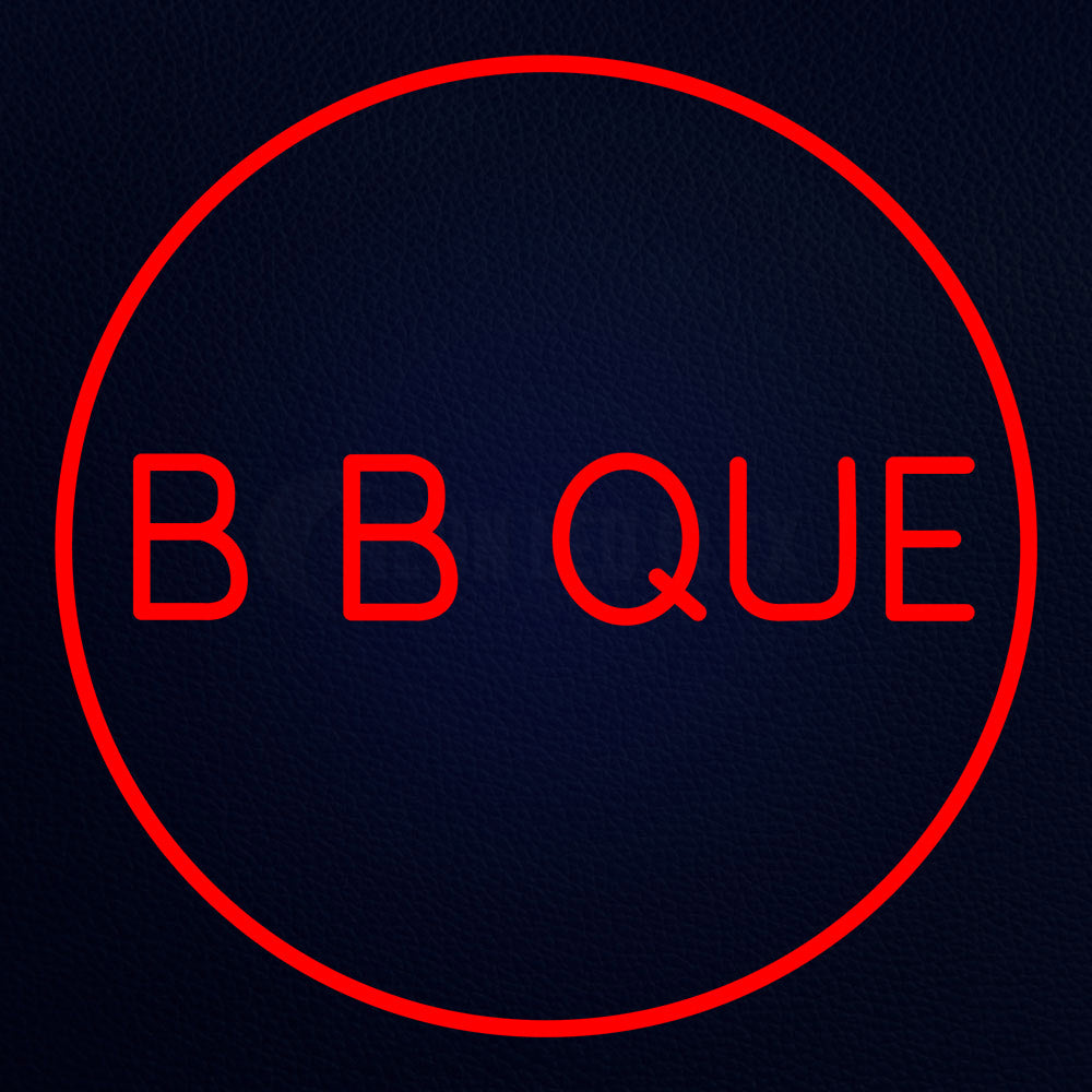Bb Que 24" x 24" LED Neon Sign
