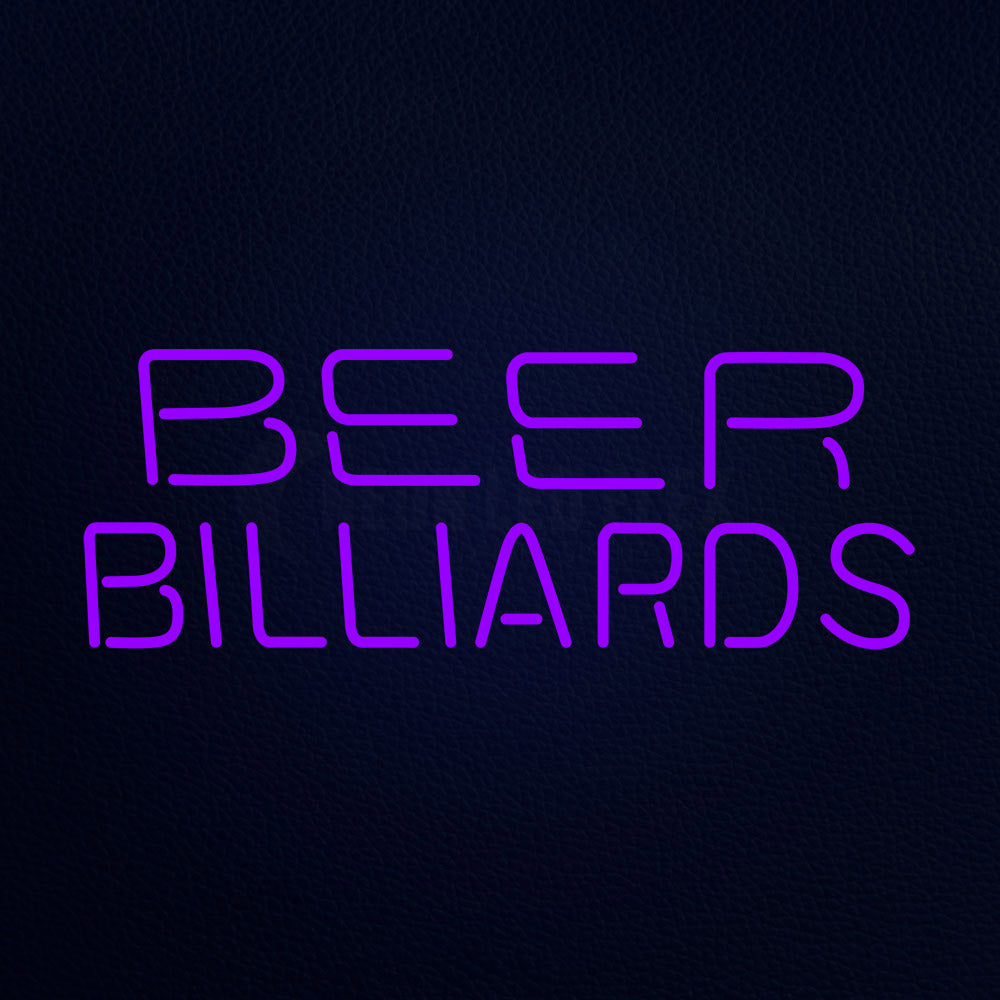 Beer Billiards 32" x 13" LED Neon Sign