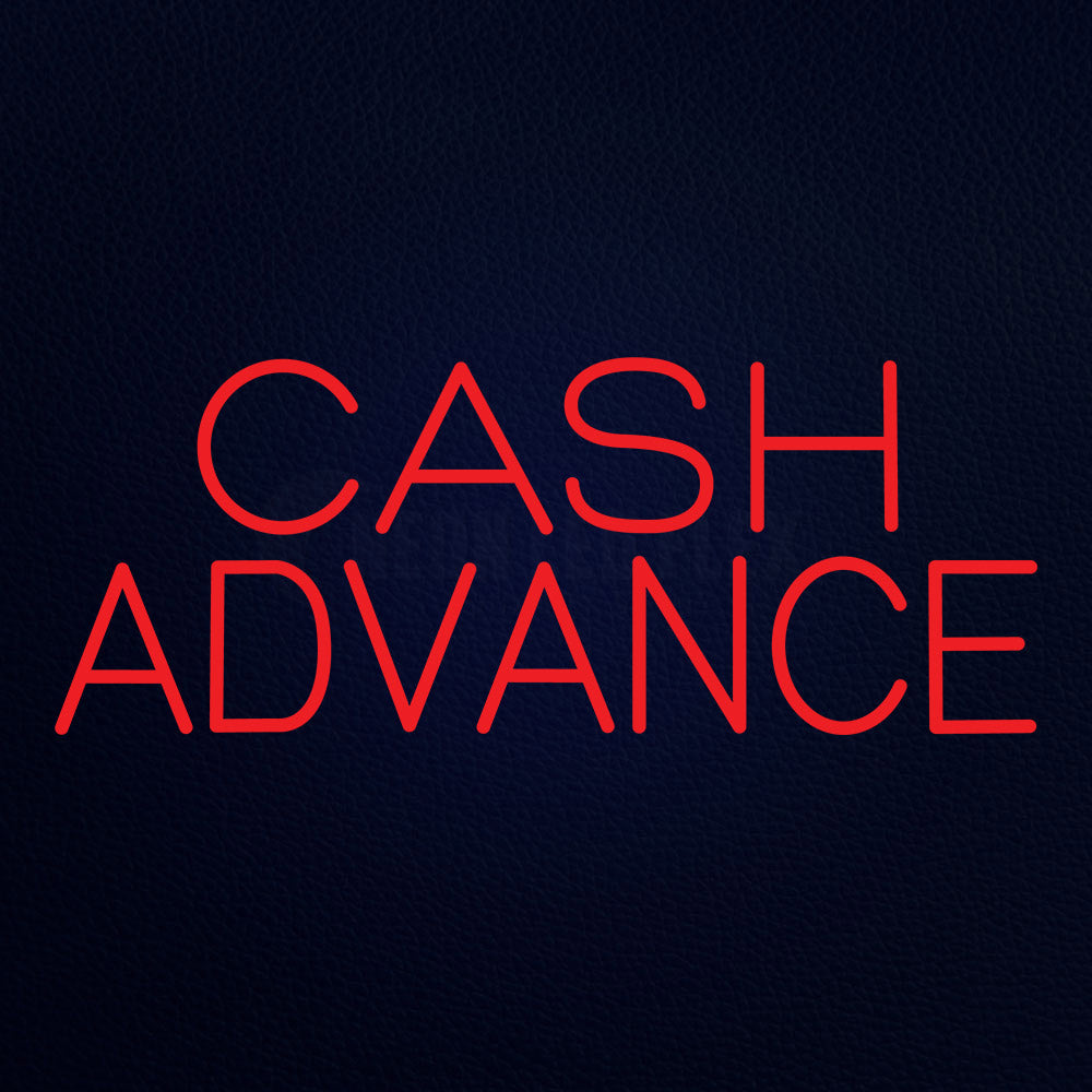 Cash Advance 32" x 13" LED Neon Sign