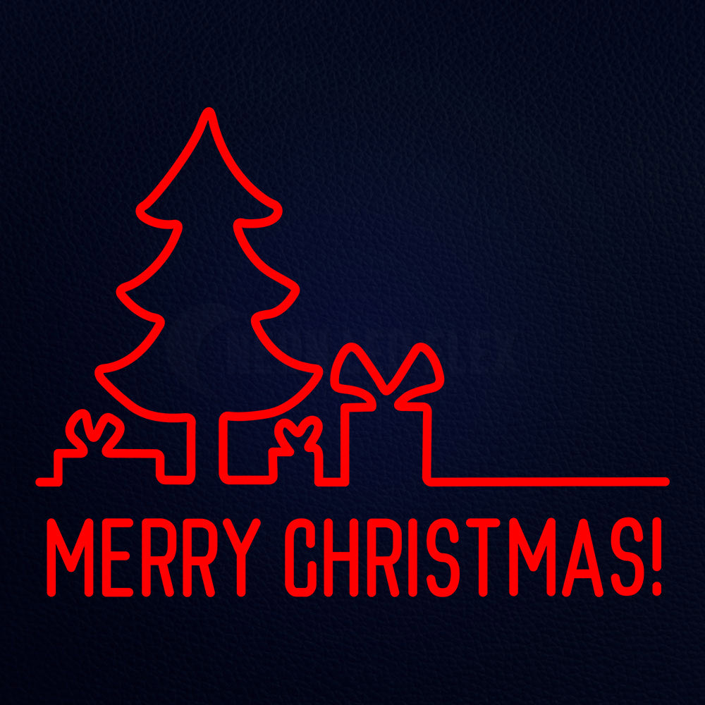 Christmas Outline Vector 30" x 24" LED Neon Sign