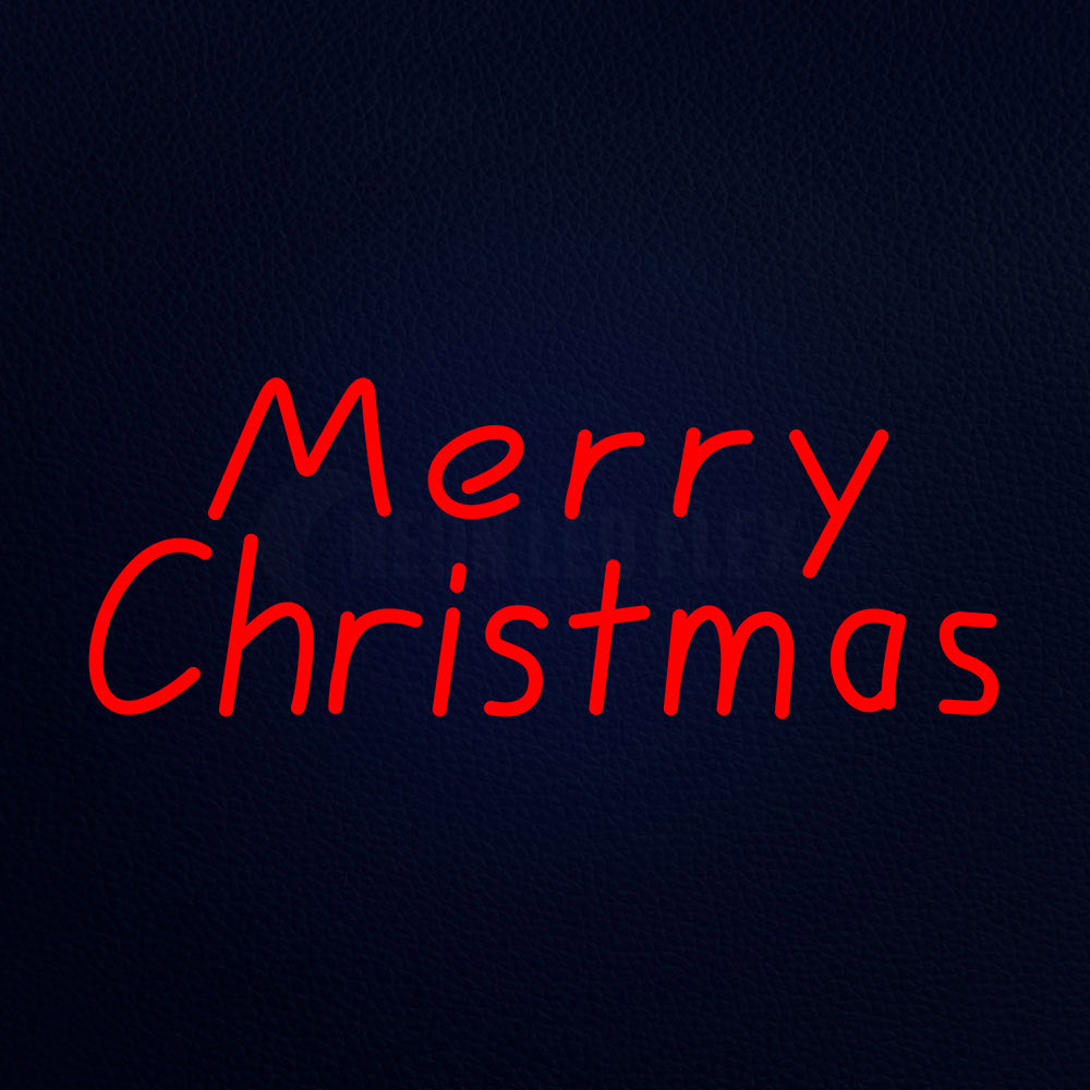 Custom Merry Christmas 24" x 10" LED Neon Sign