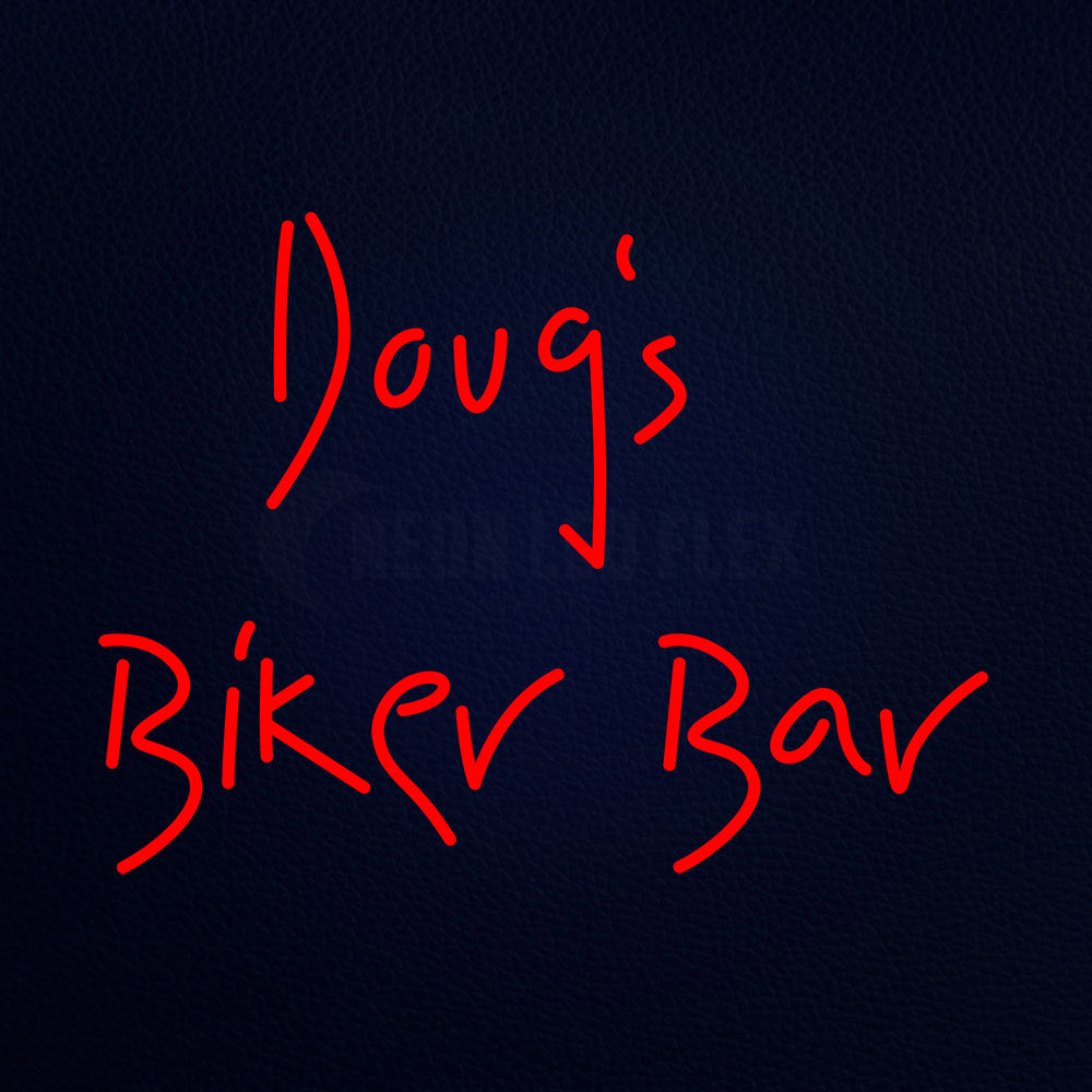 Dougs Bikev Bar 24" x 20" LED Neon Sign