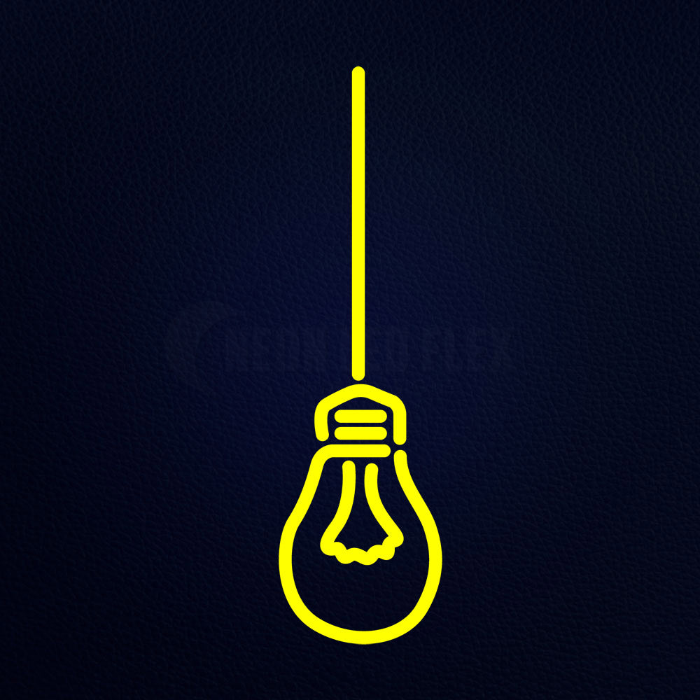 Edison Tungsten Filament Light Bulb 11" x 19" LED Neon Sign