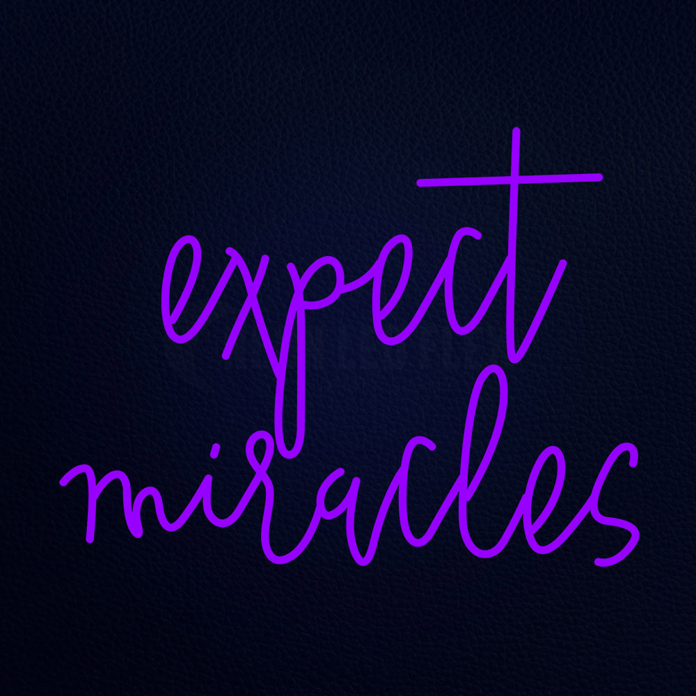 Expect Miracles 31" x 24" LED Neon Sign