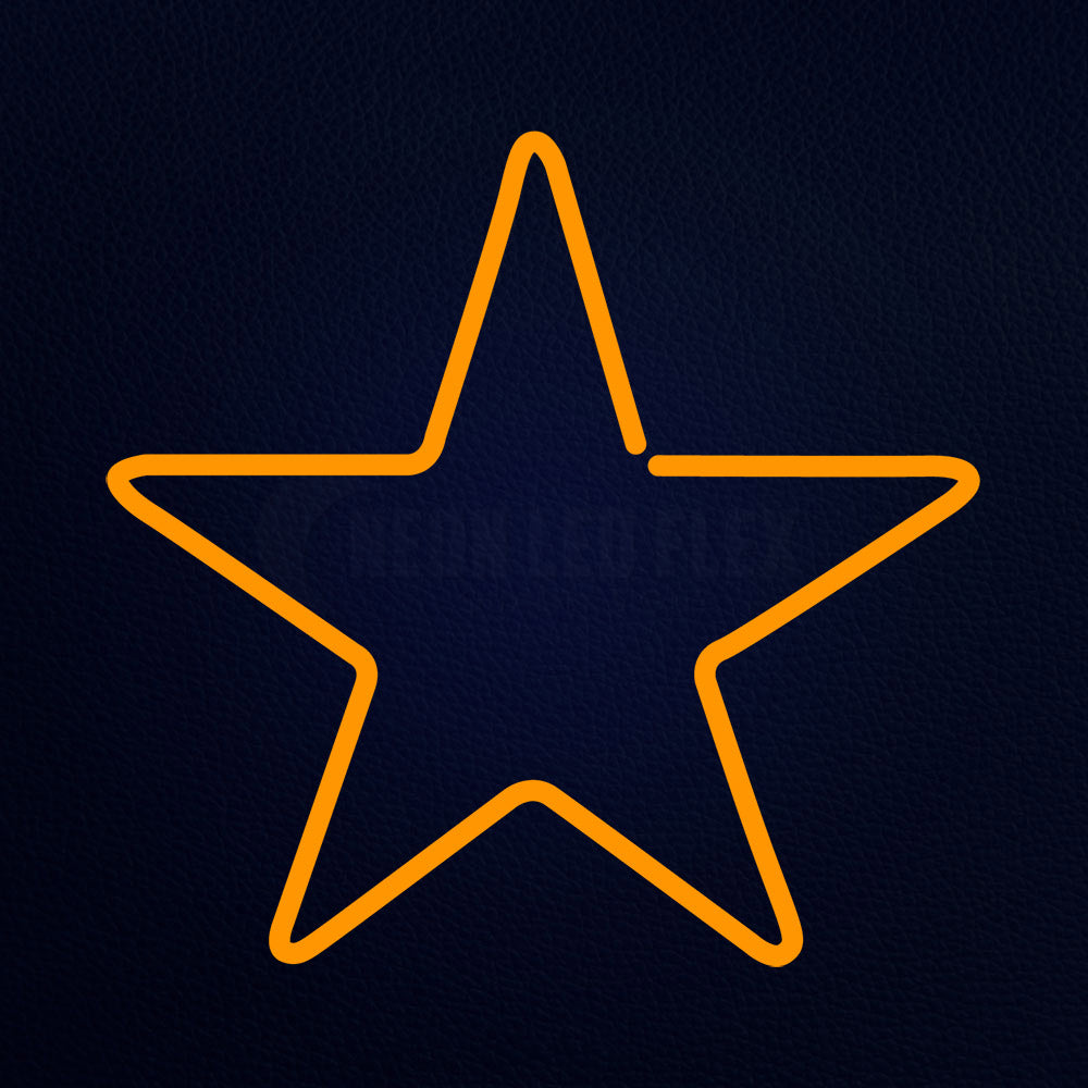 Five Pointed Star 18" x 18" LED Neon Sign