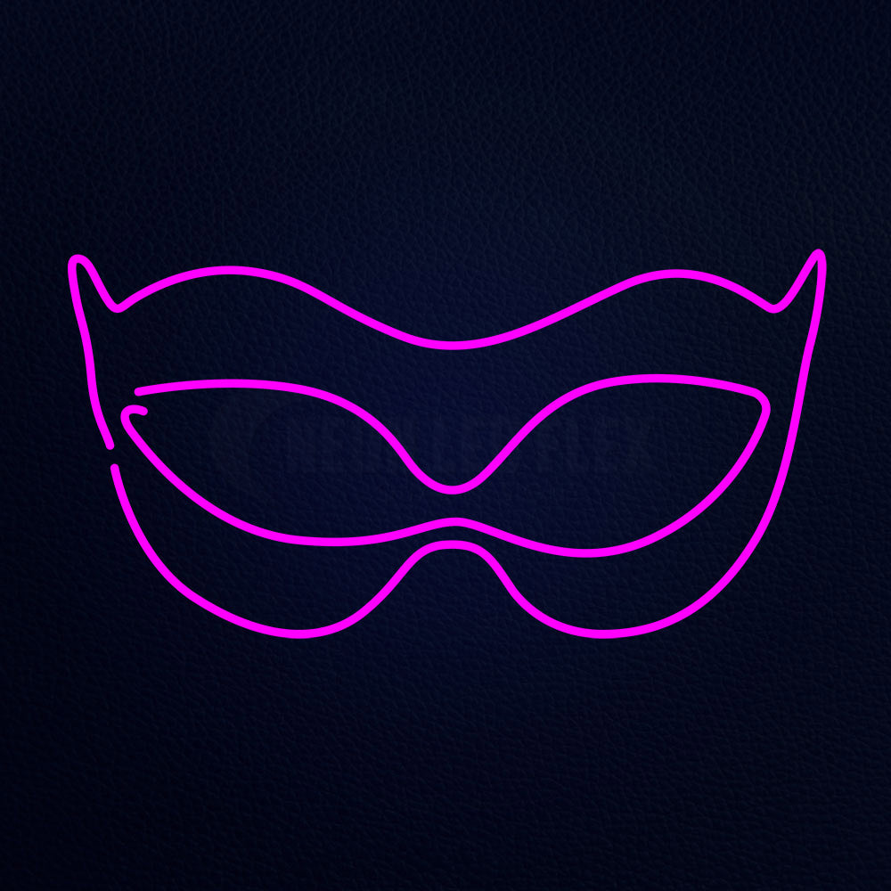 Fox Masks Christmas 37" x 20" LED Neon Sign
