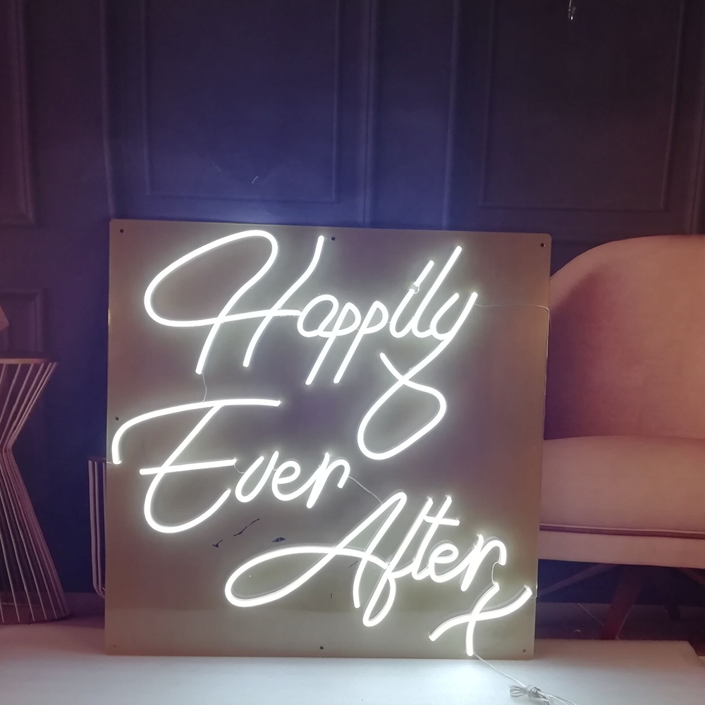 Happily Ever After X 24" x 24" LED Neon Sign