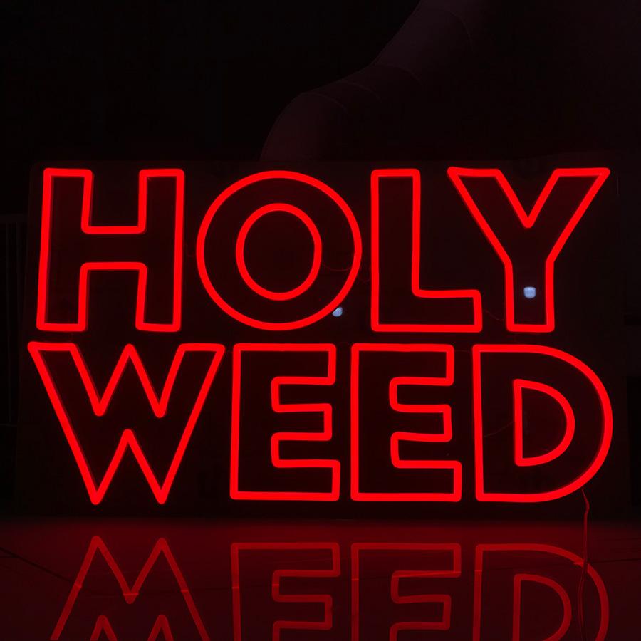 Holy Weed 24" x 14" LED Neon Sign