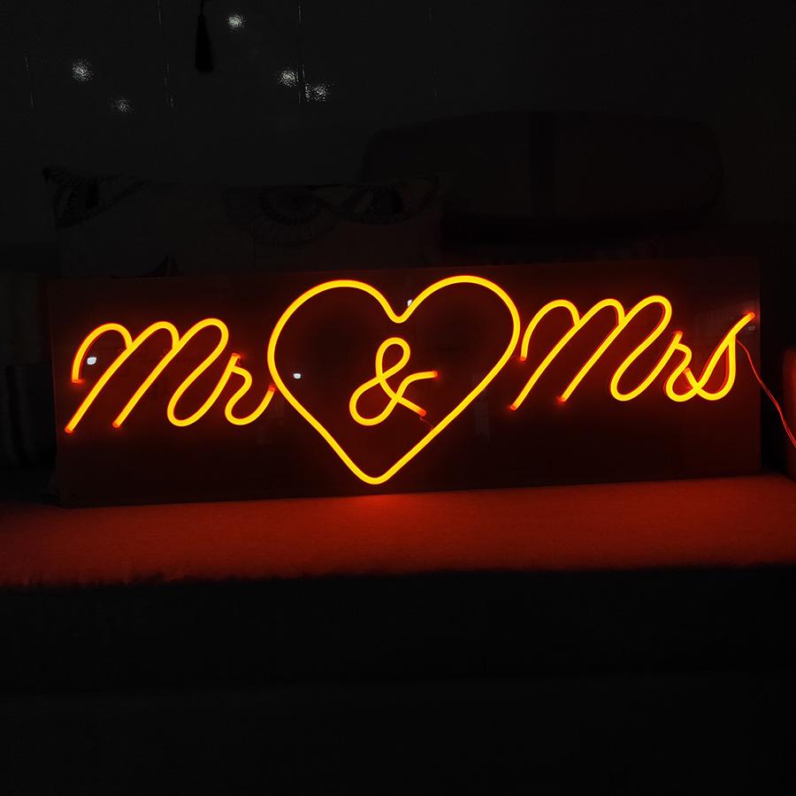 Mr and Mrs 24" x 9" LED Neon Sign