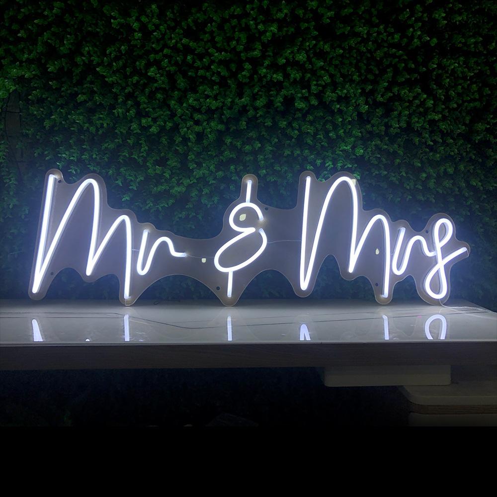 Mr And Mrs 24" x 8" LED Neon Sign