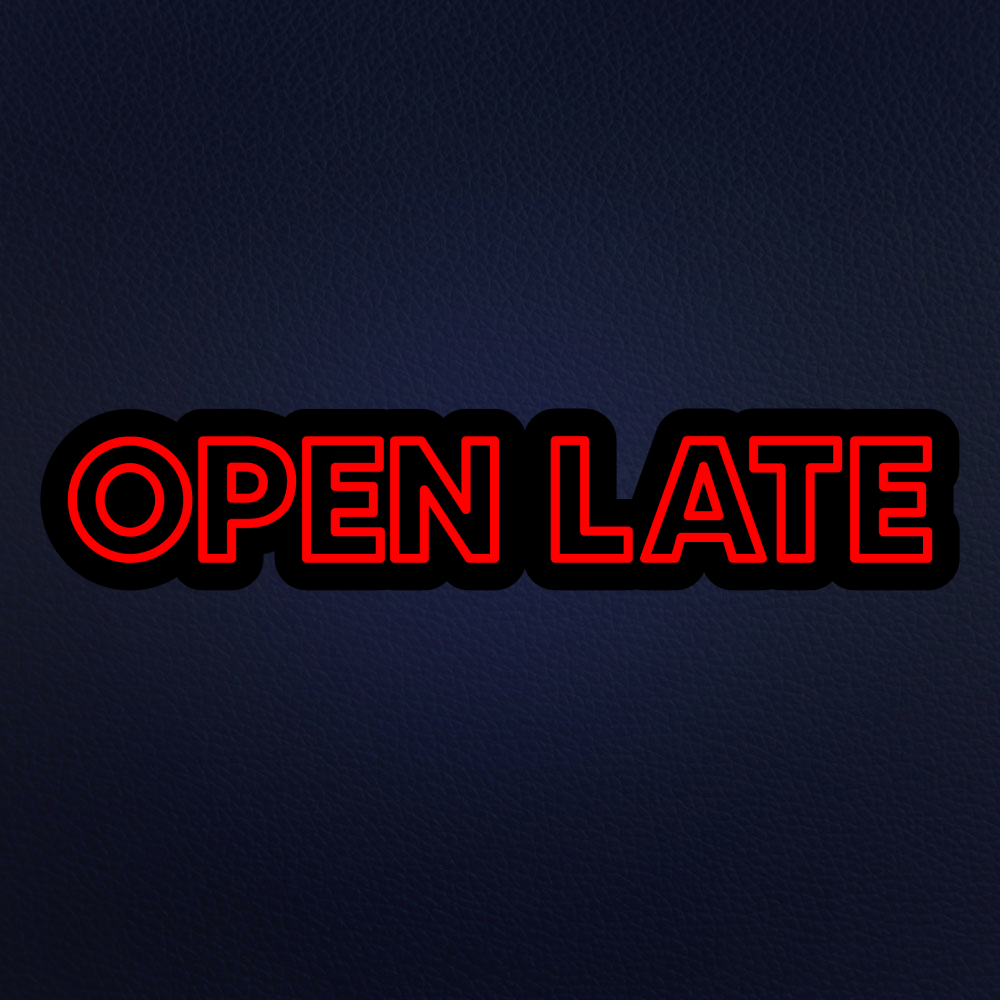 Open Late 28" x 6" LED Neon Sign