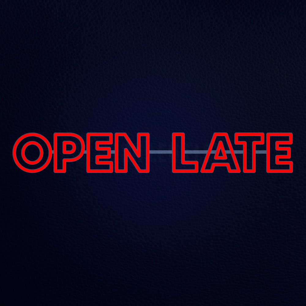 Open Late Letter Cut 28" x 4" LED Neon Sign