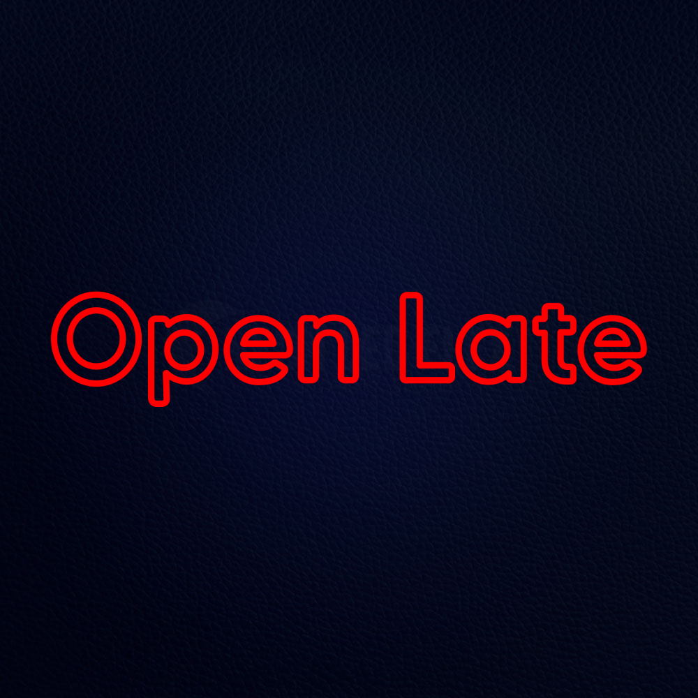 Open Late Outline 28" x 7" LED Neon Sign