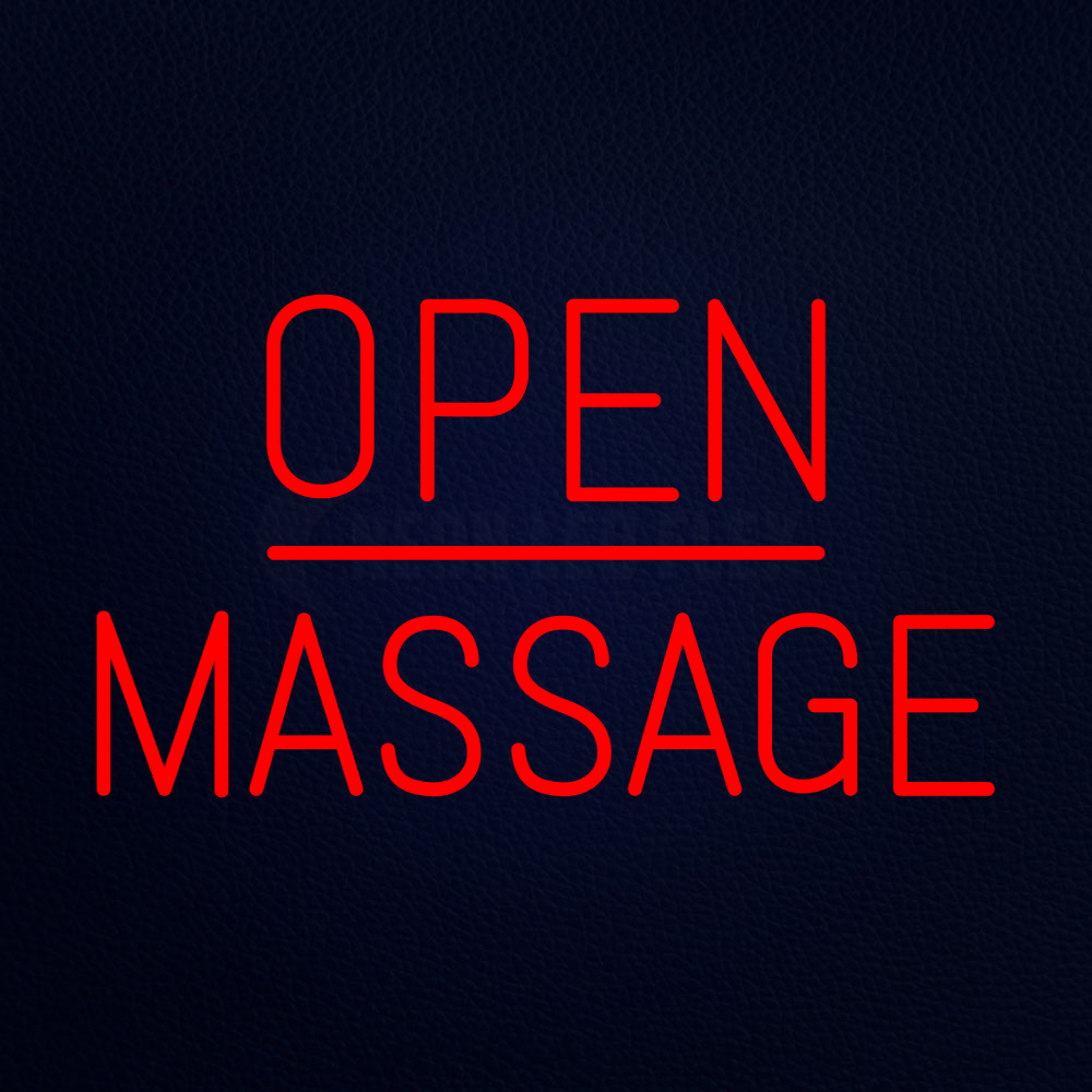 Open Massage 20" x 12" LED Neon Sign