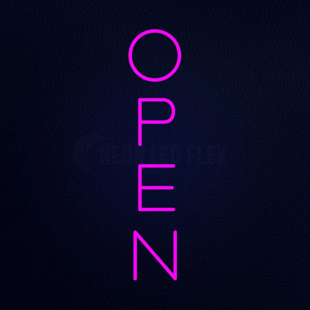 Open Vertical 32" x 13" LED Neon Sign