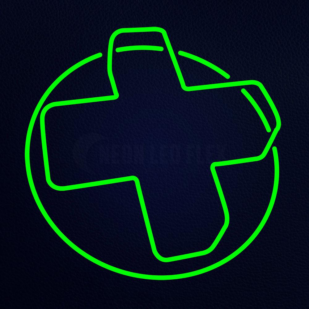 Pharmacy Cross 24" x 24" LED Neon Sign