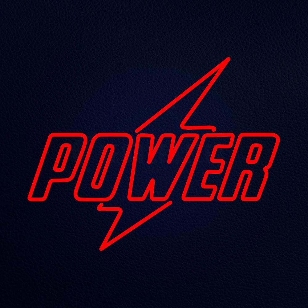 Power 31" x 24" LED Neon Sign