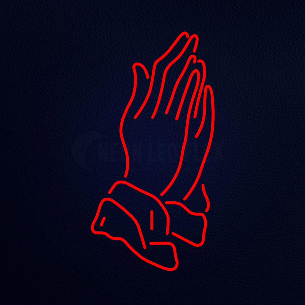 Praying Hands 37" x 20" LED Neon Sign