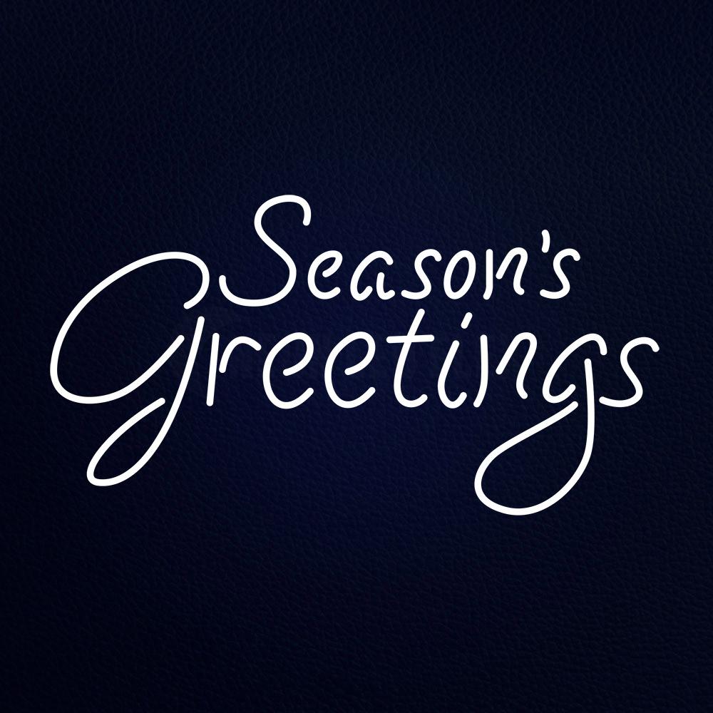 Seasons Greetings 20" x 37" LED Neon Sign