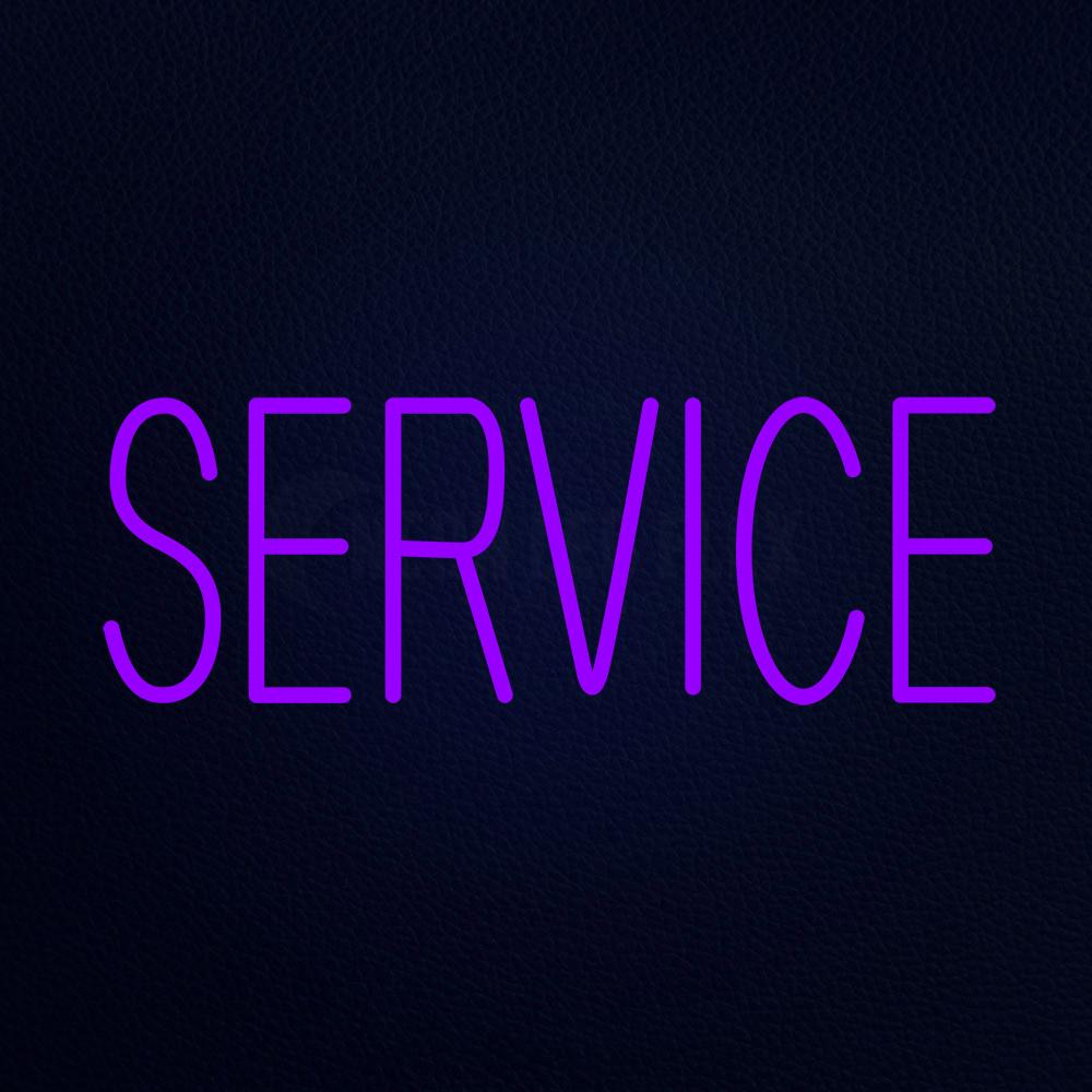 Service 24" x 10" LED Neon Sign