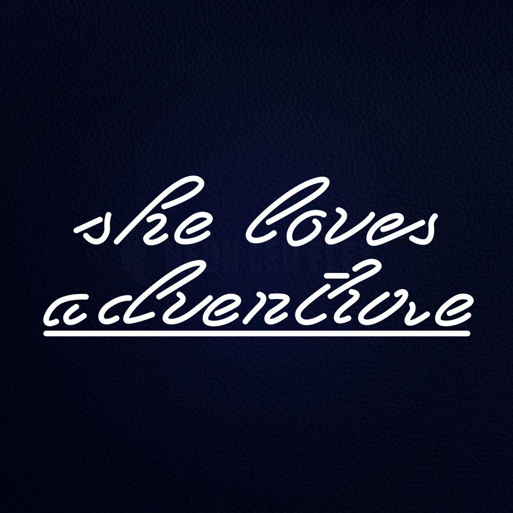 She Love Adventure 32" x 13" LED Neon Sign
