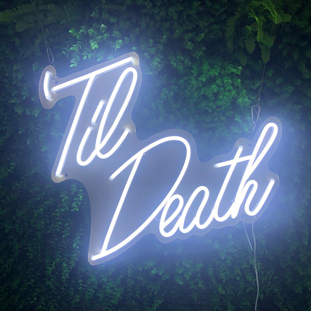Til Death Wedding 20" x 18" LED Neon Sign