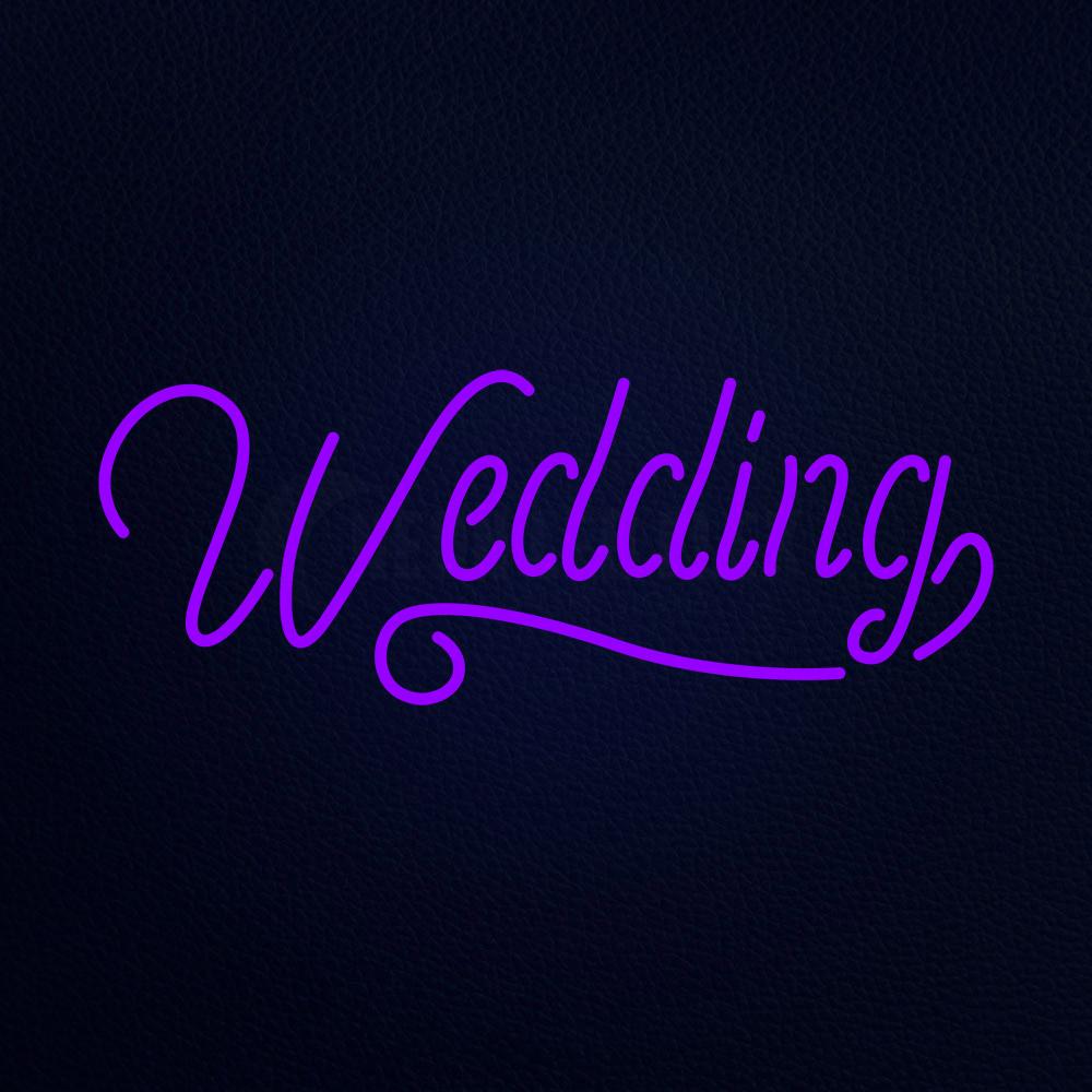 Wedding 13" x 32" LED Neon Sign