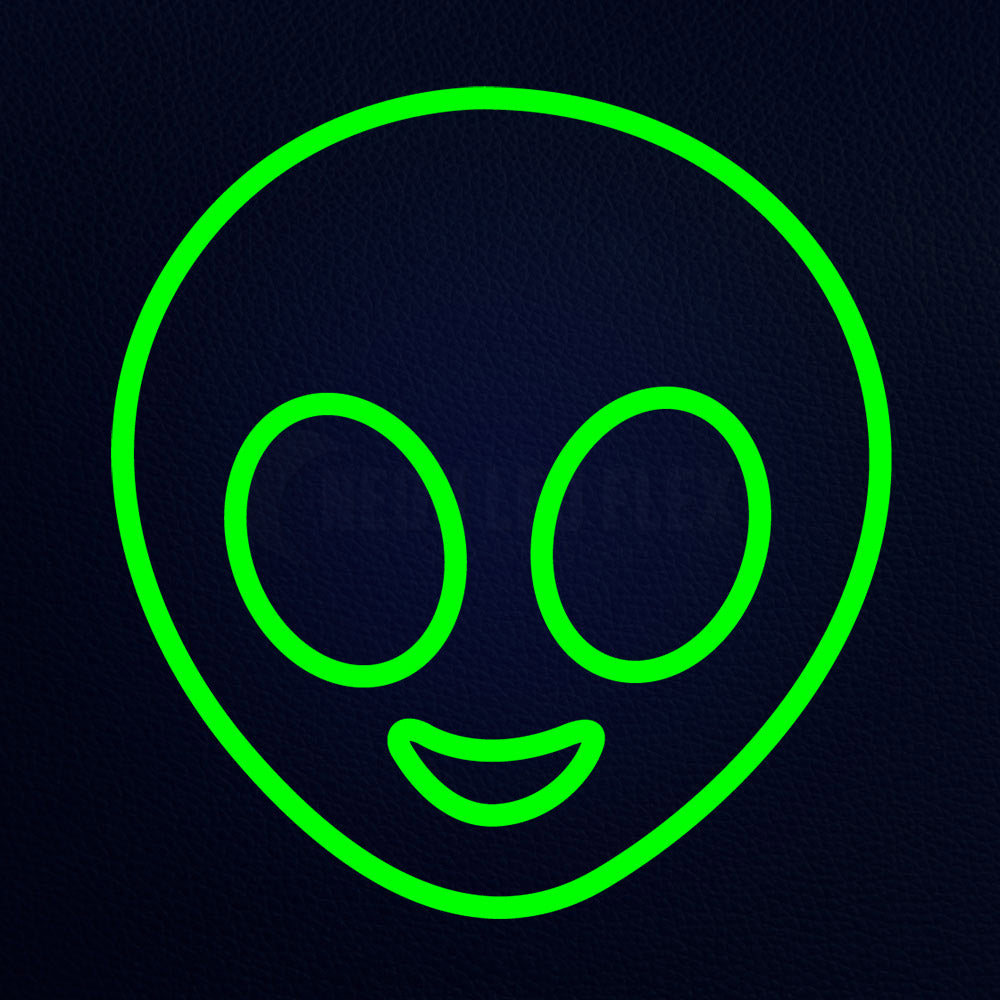 Alien Emoji 14" x 14" LED Neon Sign