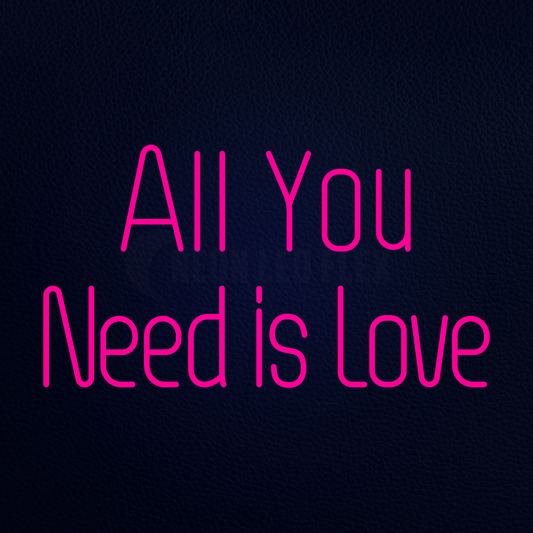 All You Need Is Love 24" x 14" LED Neon Sign