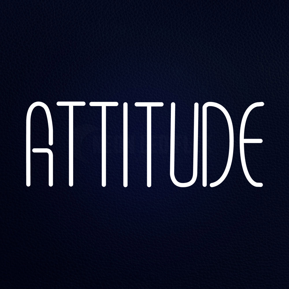 Attitude 10" x 24" LED Neon Sign