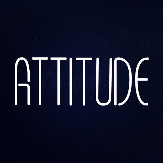 Attitude 10" x 24" LED Neon Sign