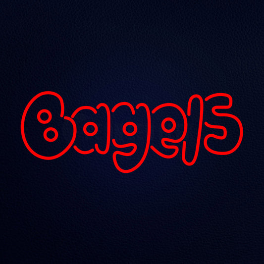 Bagels Outline 13" x 32" LED Neon Sign
