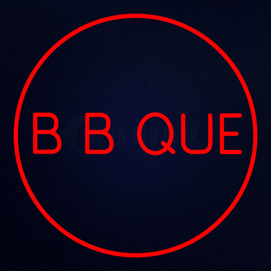Bb Que 24" x 24" LED Neon Sign