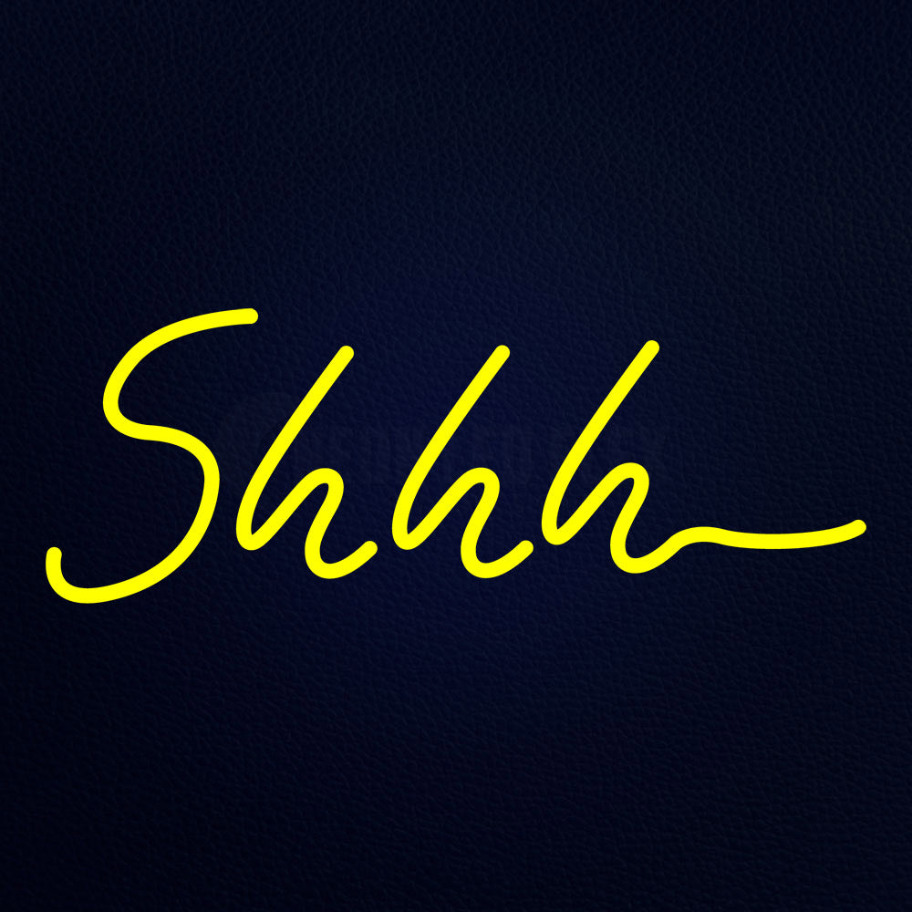 Be Quiet Shhh 24" x 10" LED Neon Sign