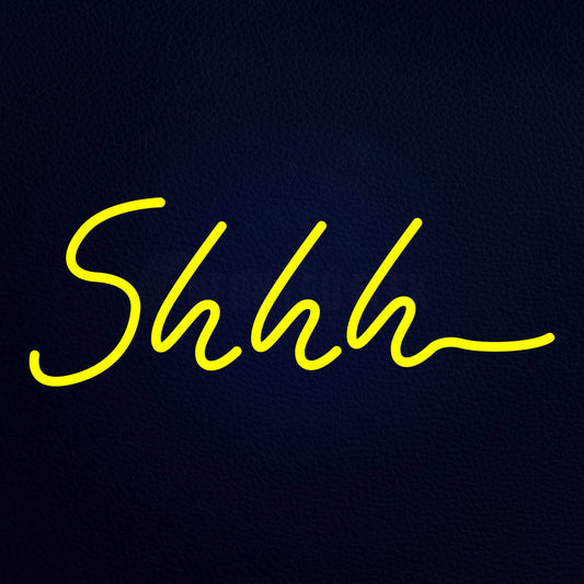 Be Quiet Shhh 24" x 10" LED Neon Sign