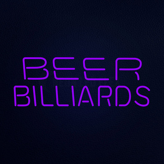 Beer Billiards 32" x 13" LED Neon Sign