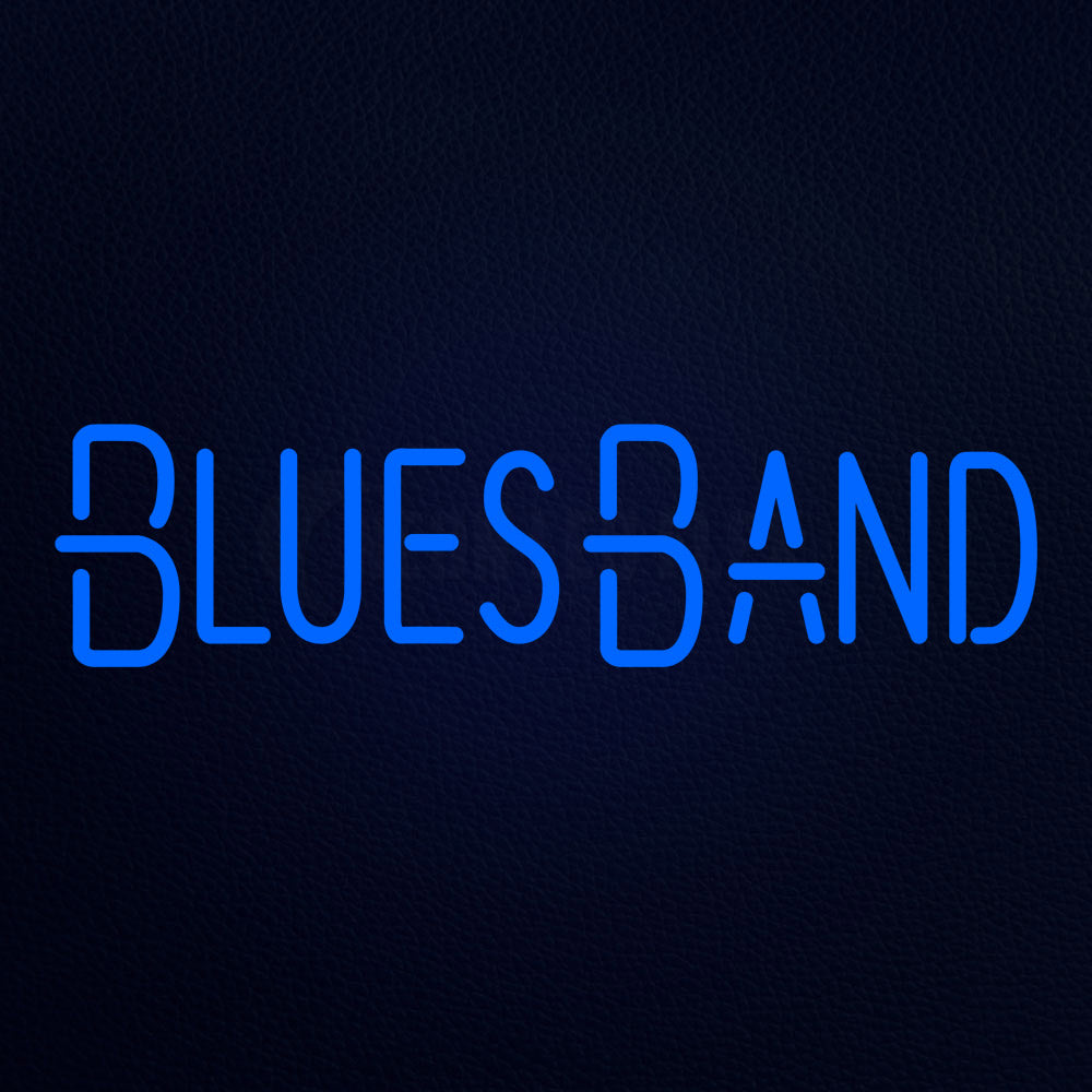 Blues Band 10" x 24" LED Neon Sign