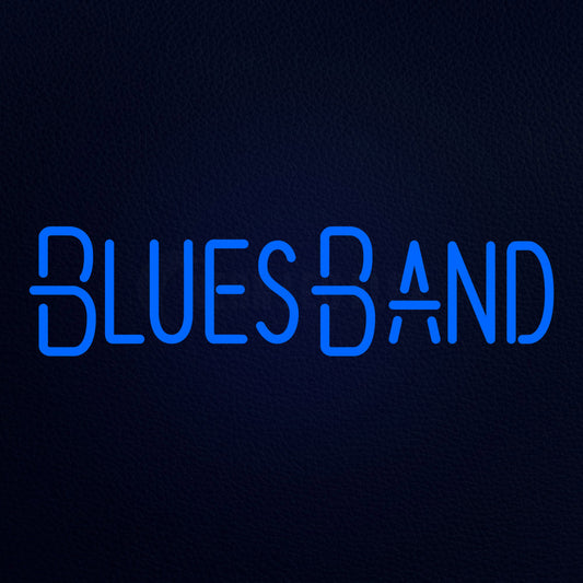 Blues Band 10" x 24" LED Neon Sign