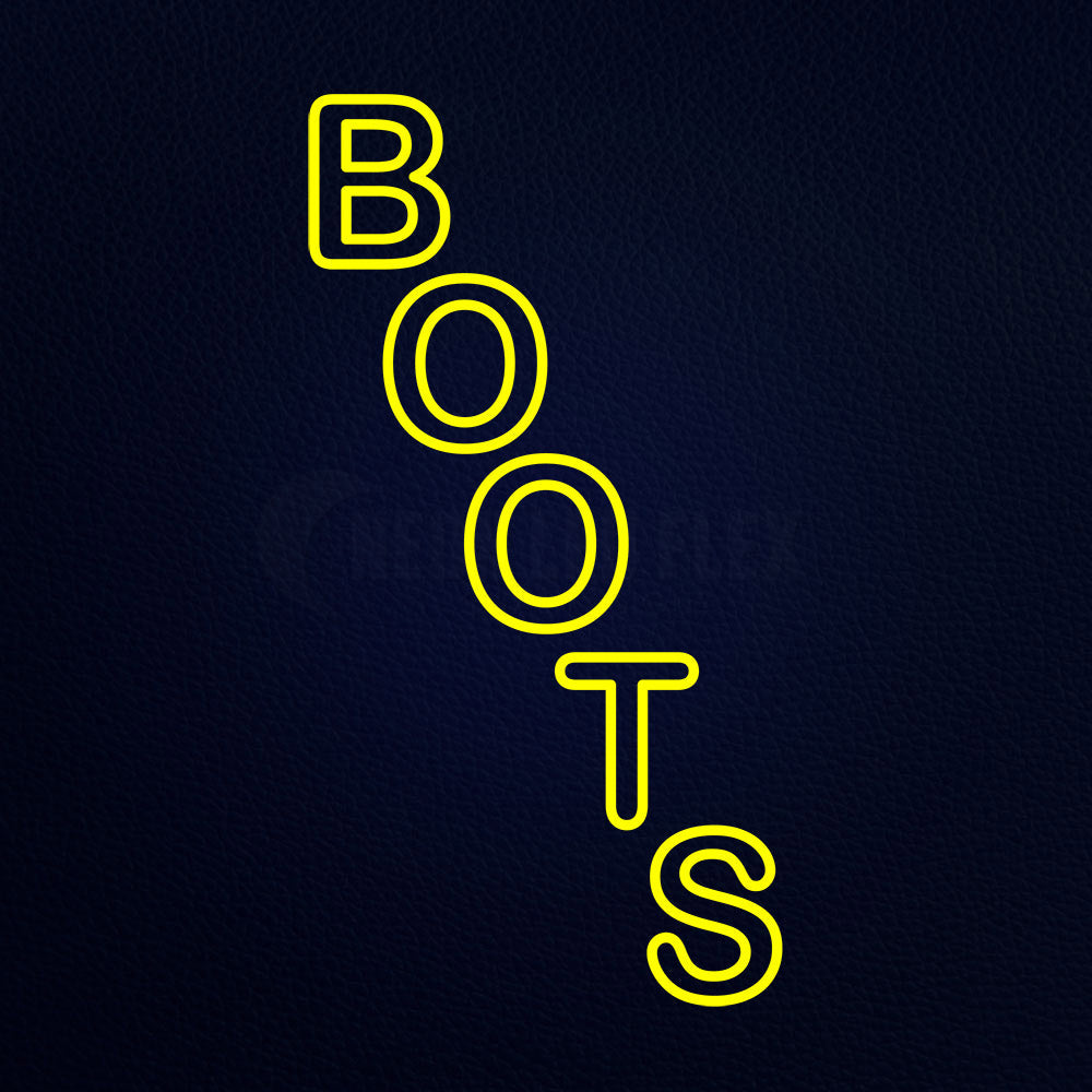 Boots Outline 37" x 20" LED Neon Sign