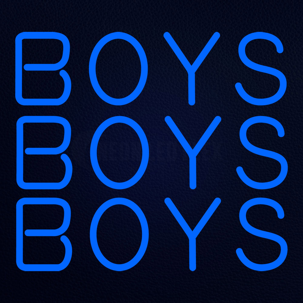 Boys Boys Boys 18" x 16" LED Neon Sign