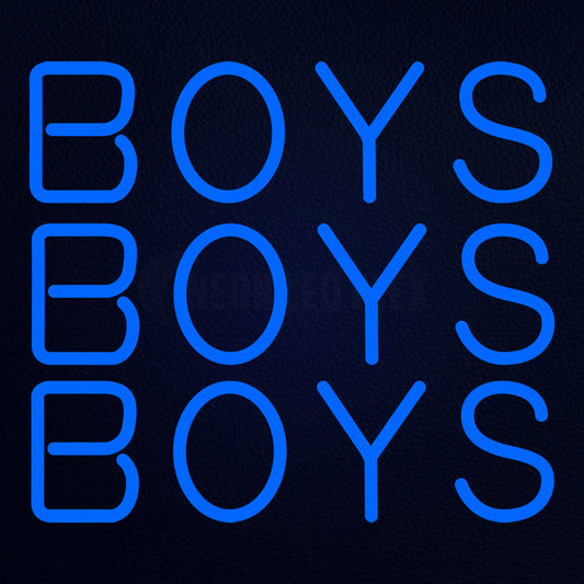 Boys Boys Boys 18" x 16" LED Neon Sign