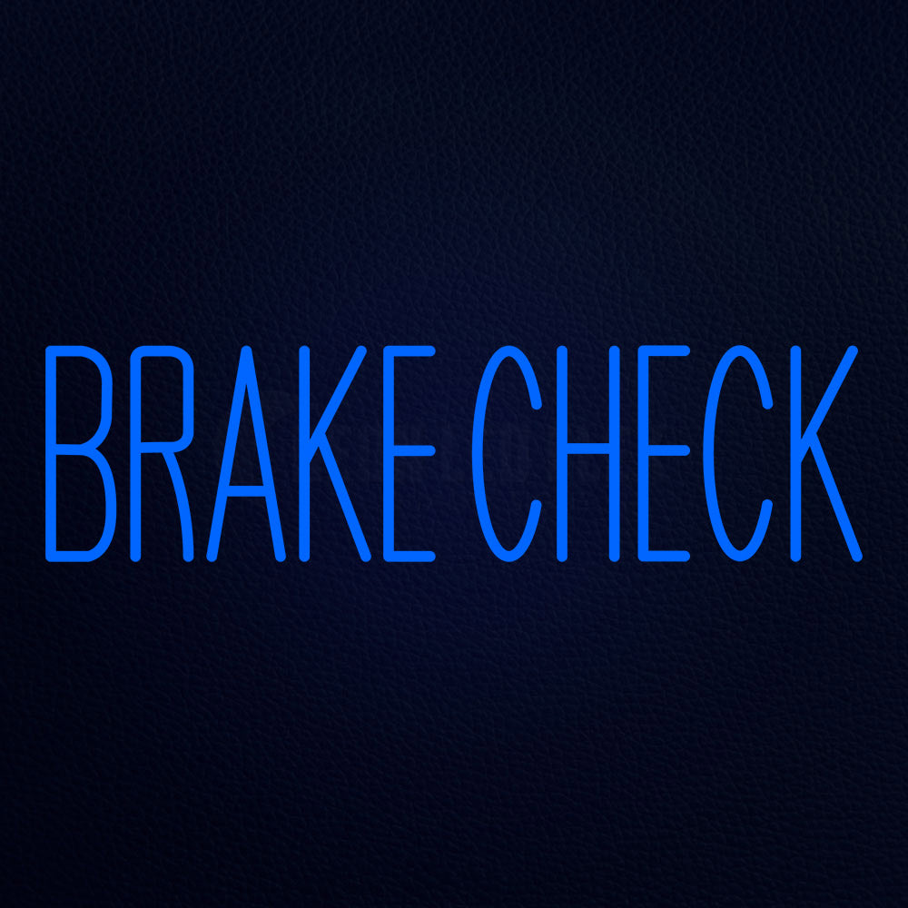 Brake Check 13" x 32" LED Neon Sign