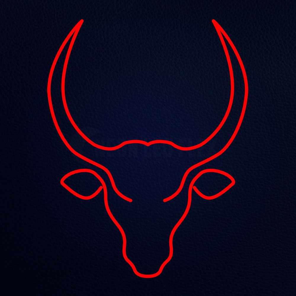 Bull Skull Cow 24" x 19" LED Neon Sign