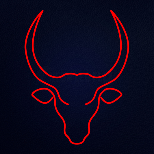 Bull Skull Cow 24" x 19" LED Neon Sign