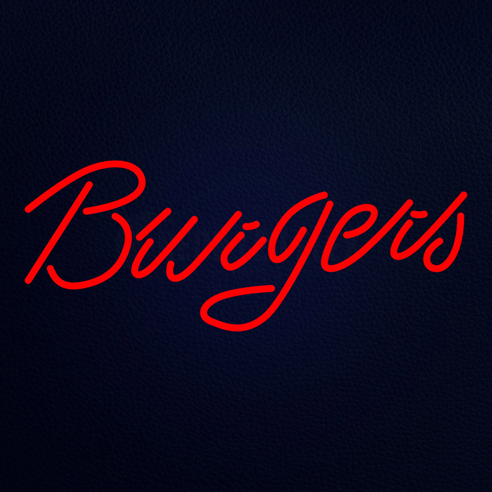 Burgers 10" x 24" LED Neon Sign