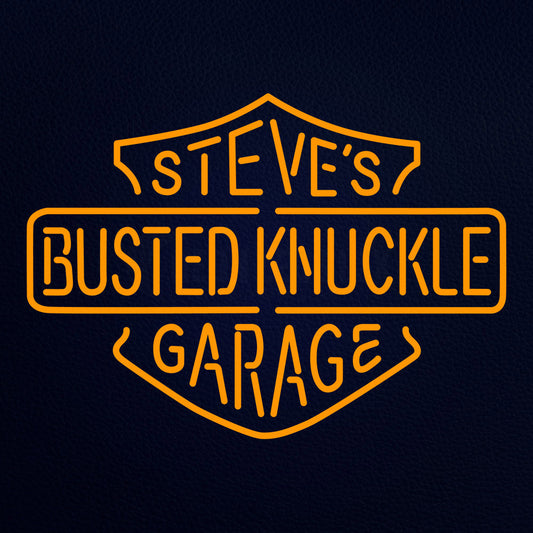 Busted Knuckle Steves Garage 30" x 20" LED Neon Sign