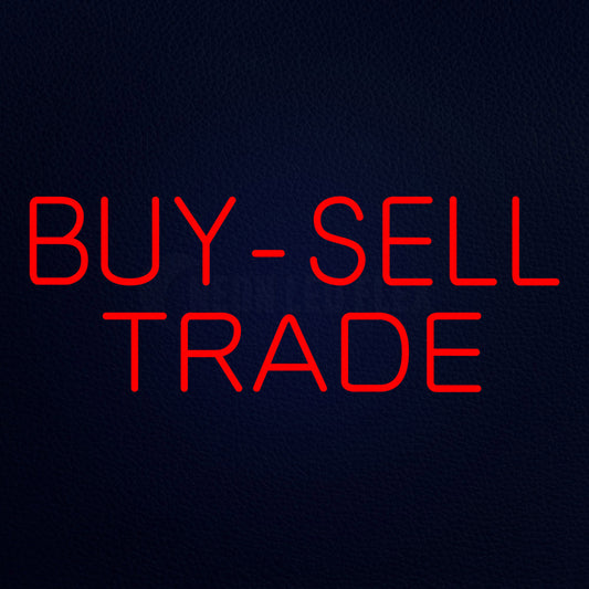 Buy Sell Trade 32" x 13" LED Neon Sign